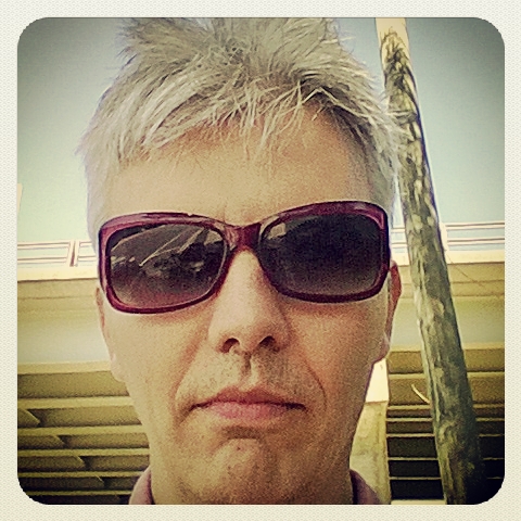 pink shirt and shades